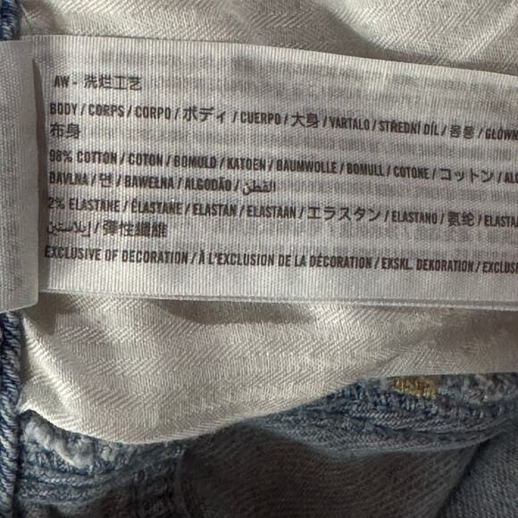 Hollister JRS SZ 9R W29 L27 Mom Jeans Ultra High-Rise Zip-Fly Frayed Hems Blue - Picture 9 of 10